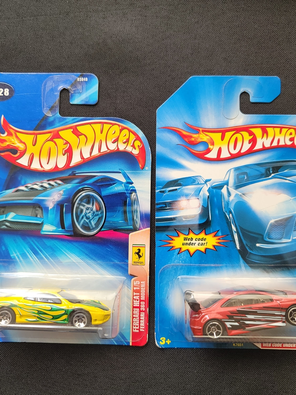 Rare Hot Wheels 1:64 Diecast Lot 2pc Ferrari 360 Modena Honda Civic Si Code Car